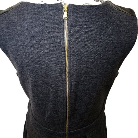 Marc by Marc Jacobs Gray Wool/Cotton Blend Plum Kitten Melange Dress Size M - Picture 4 of 11